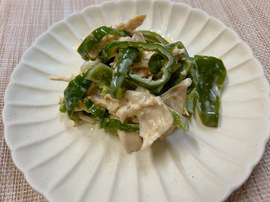 ささみとピーマン