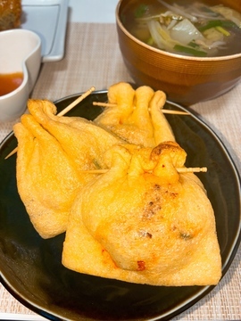 キムチーズもち巾着